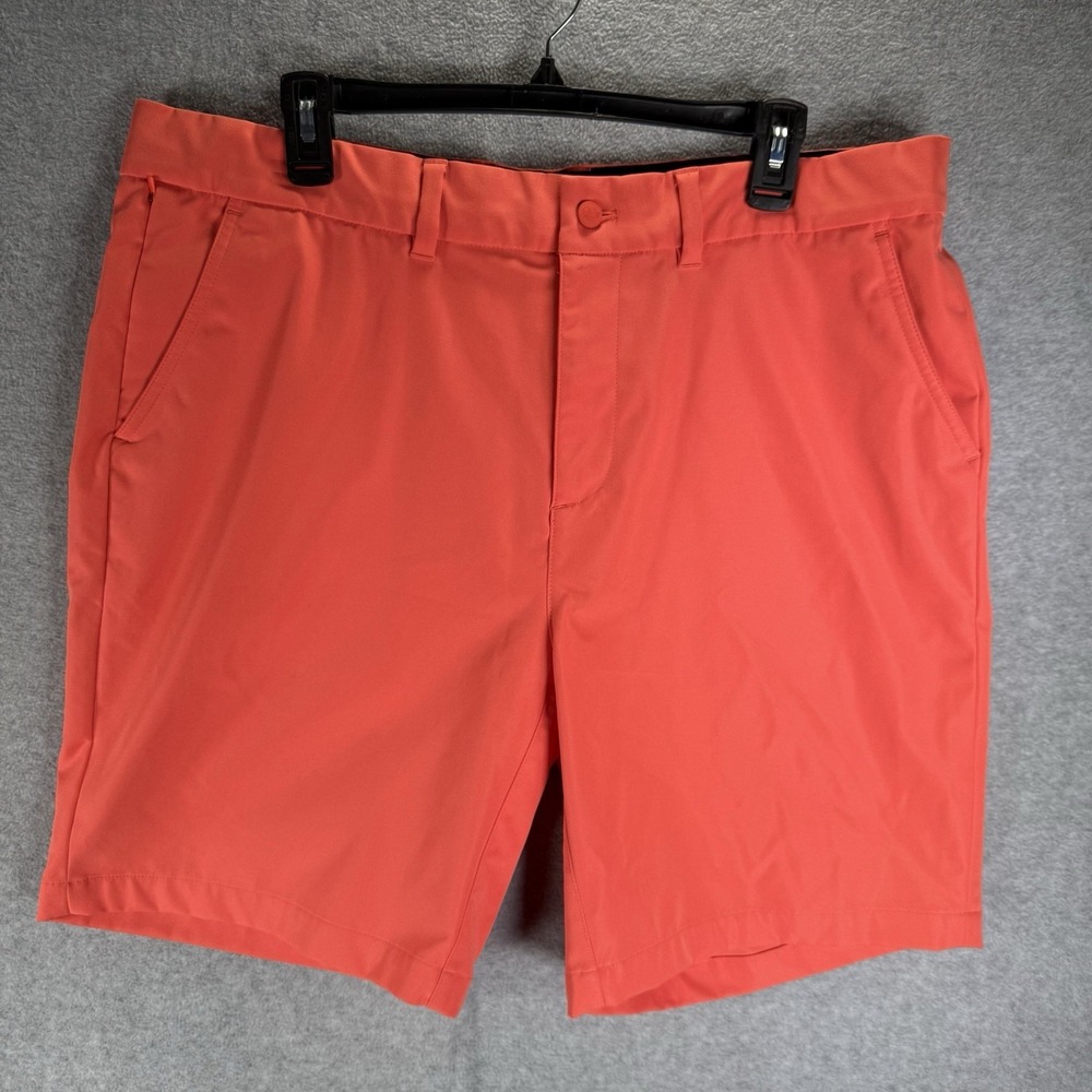 Good Good Golf Club Polo Shorts Mens 38 Orange Chino‎ Flat Front Performance